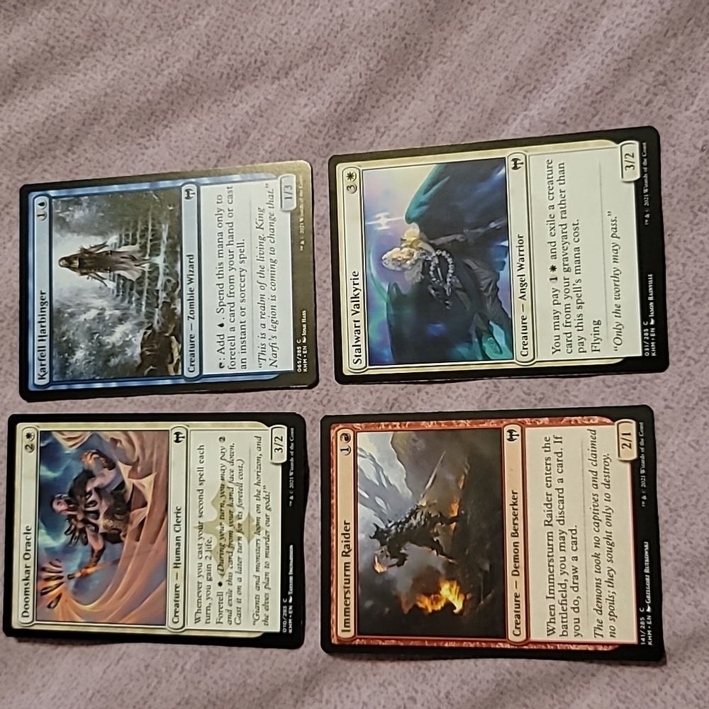 Set of 4 Magic The Gathering (MTG) Creature Misc. Humanoid Trading Cards